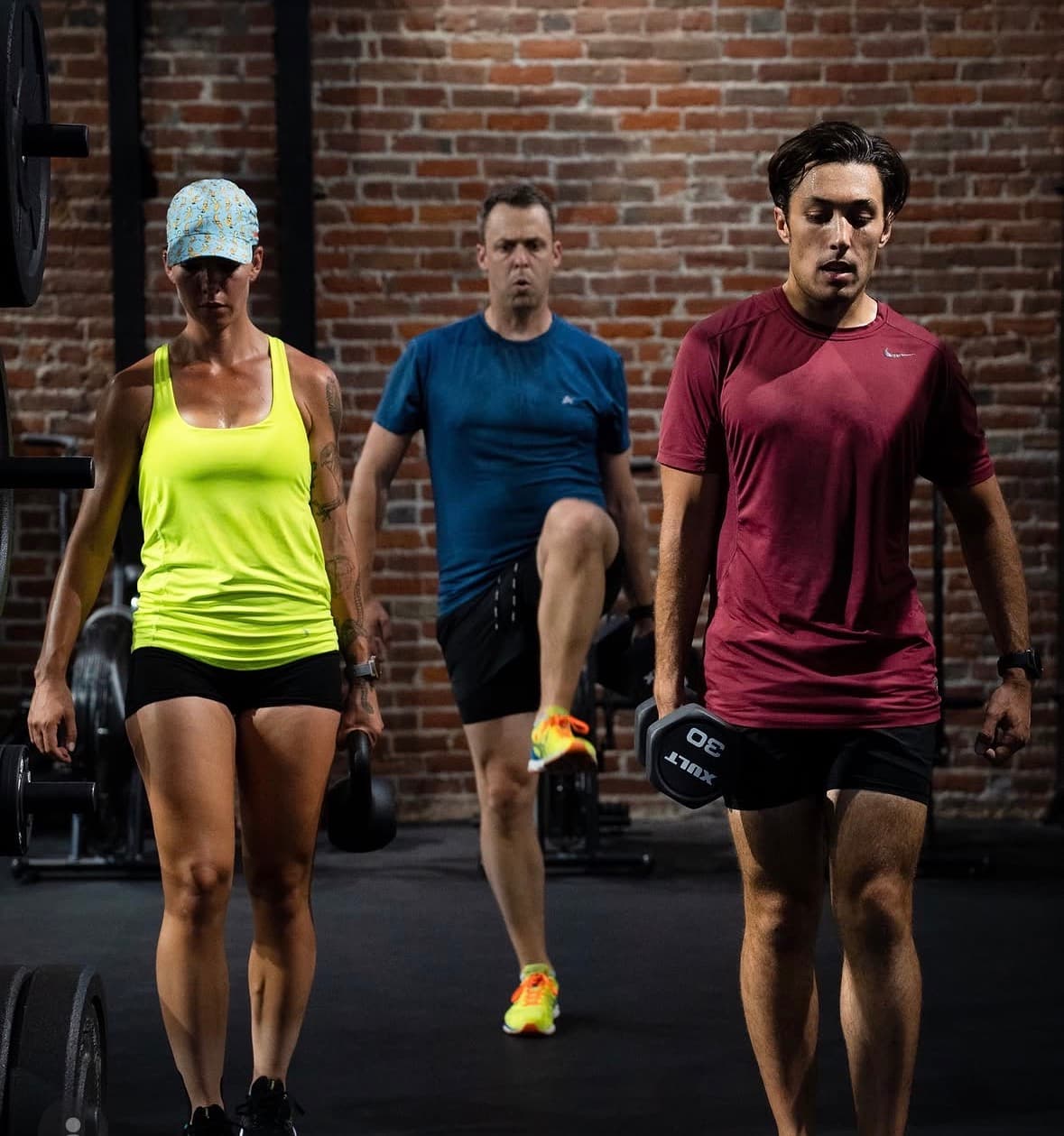 Small group of Sacramento adults training together at G6 Performance Midtown